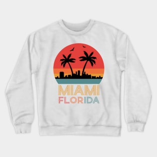 Vintage retro Colorful Miami Florida Crewneck Sweatshirt